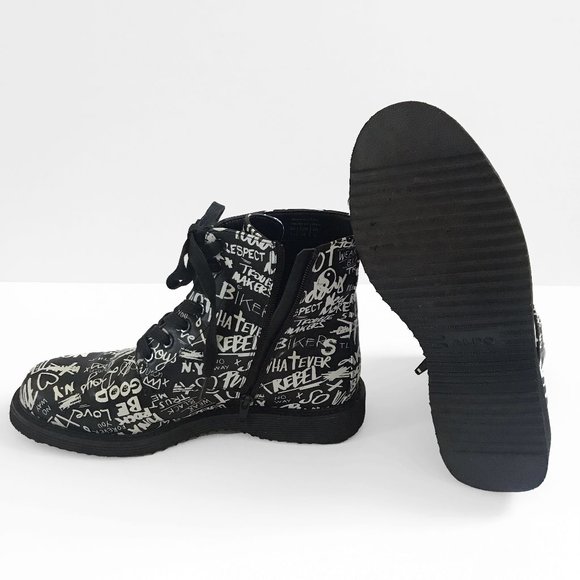 Aldo - Graffiti Punky Combat Boots NWOT - Picture 9 of 14